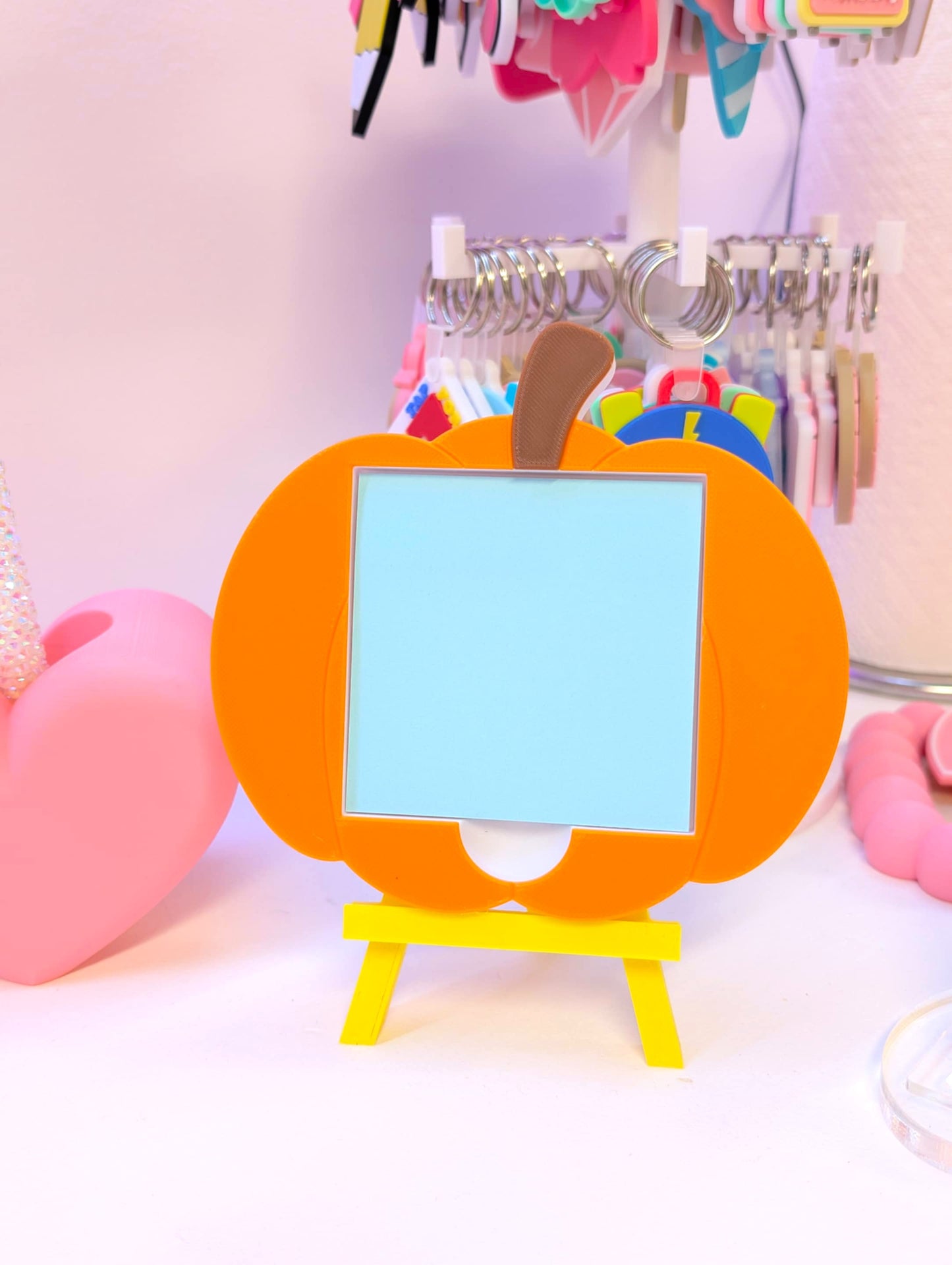 Pumpkin Sticky Note Holder - STL & 3MF - Digital Download
