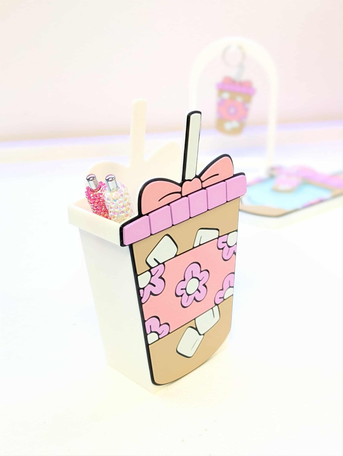 Digital Download - Iced Coffee Pen Holder STL & 3MF File