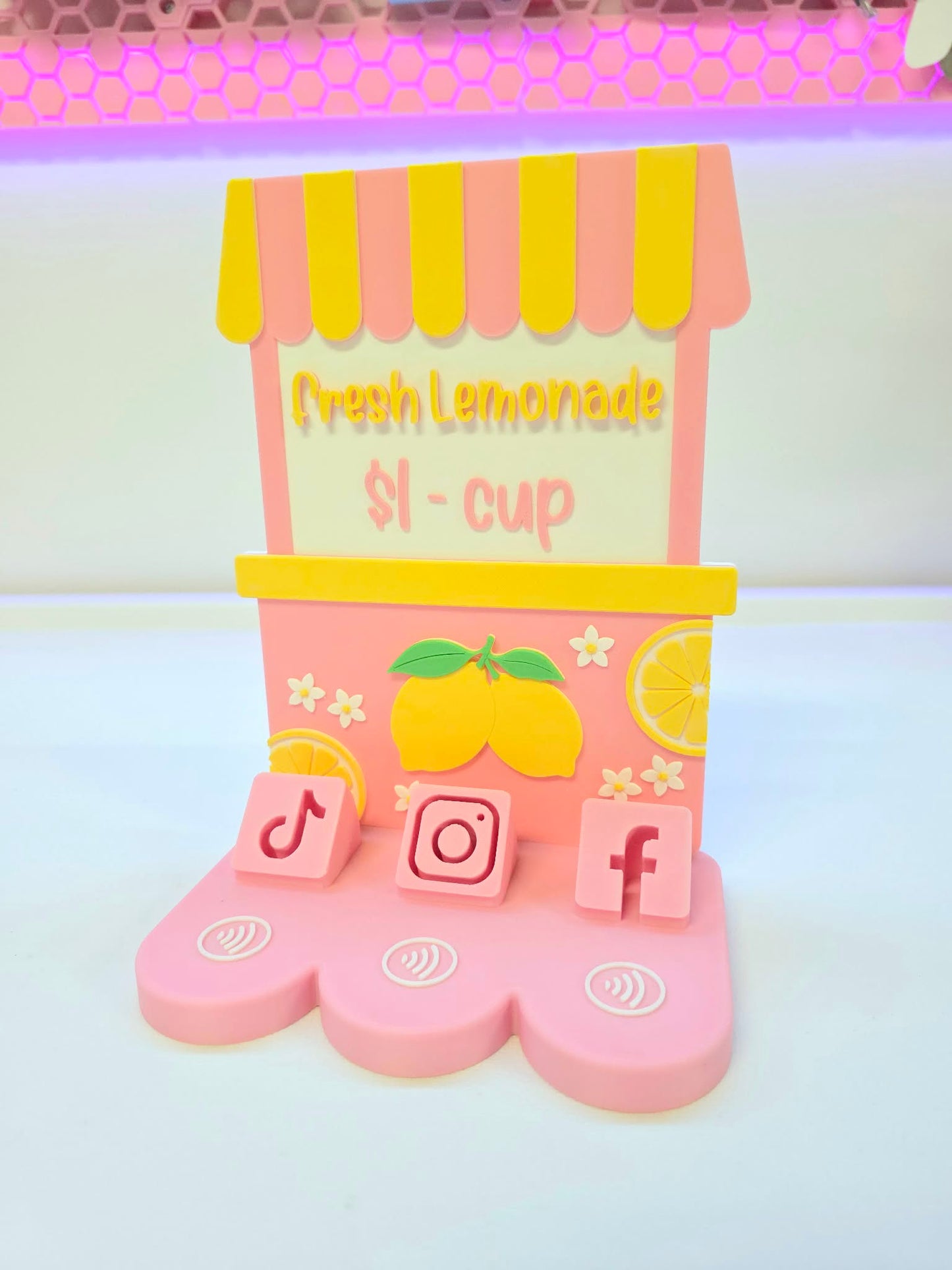 Digital Download - NFC Display Backing - Lemonade Stand - Square