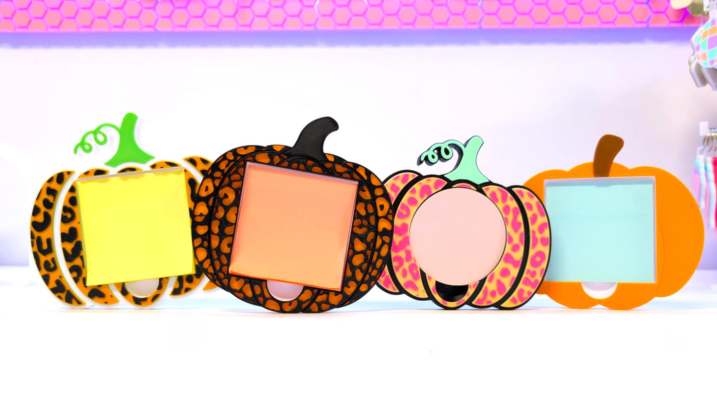 Leopard Print Pumpkin Sticky Note Holder - STL & 3MF - Digital Download