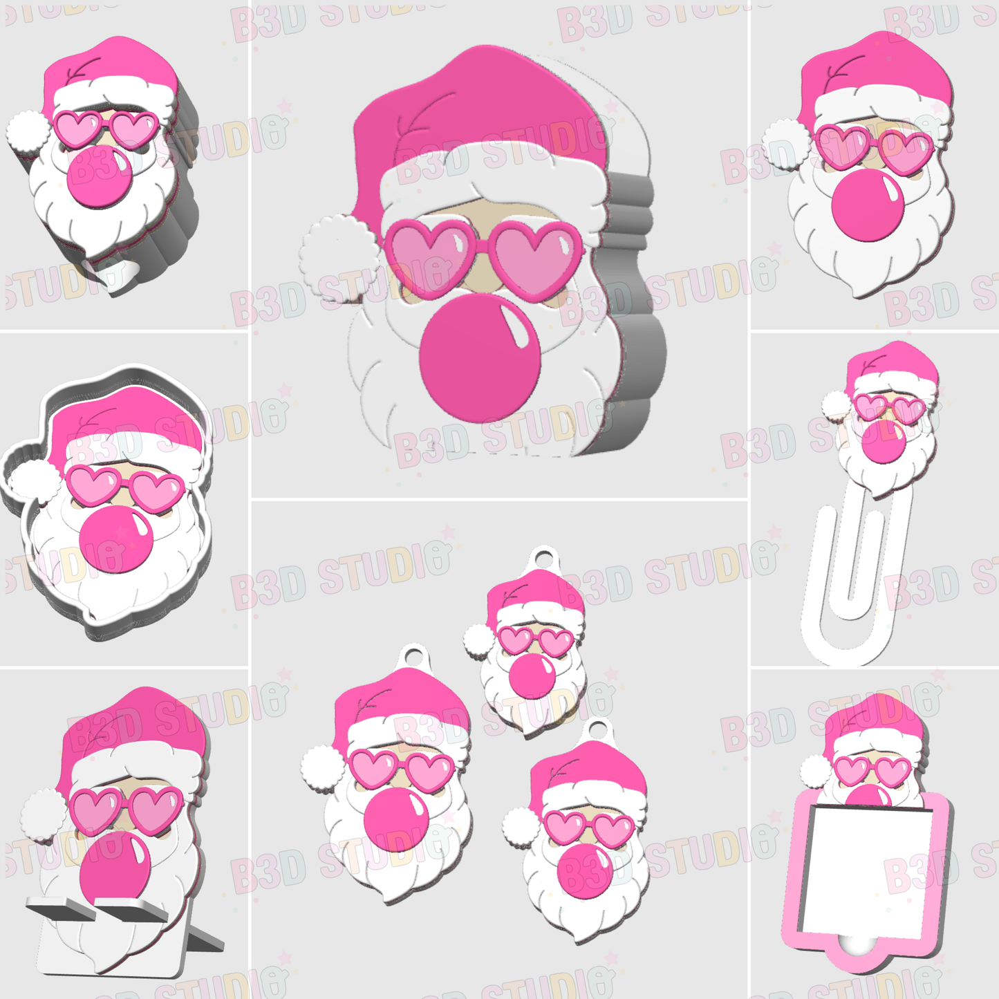 Sassy Santa 3D Print File Bundle (STL & 3MF Digital Download)