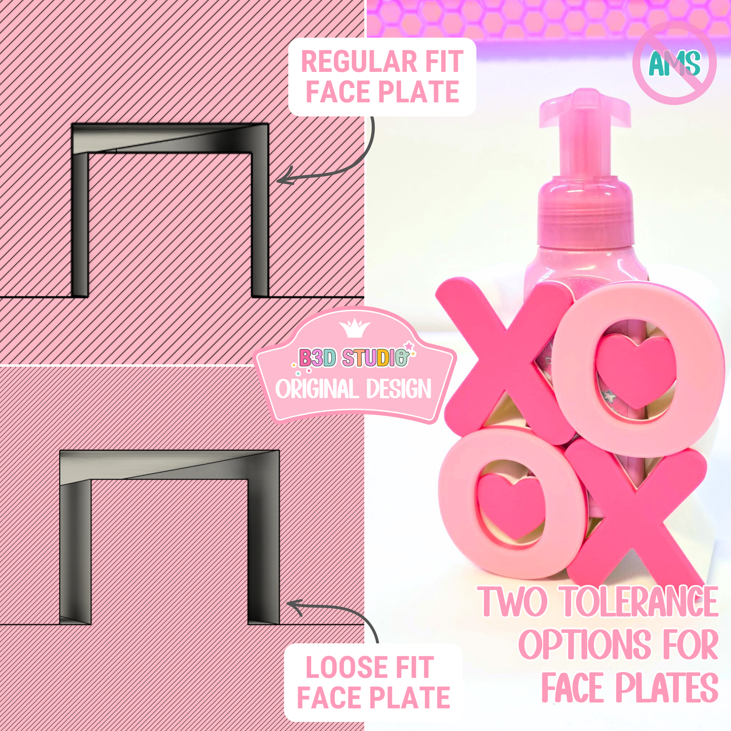 XO Hugs and Kisses Soap Holder: 3D Print STL & 3MF File (Digital Download)
