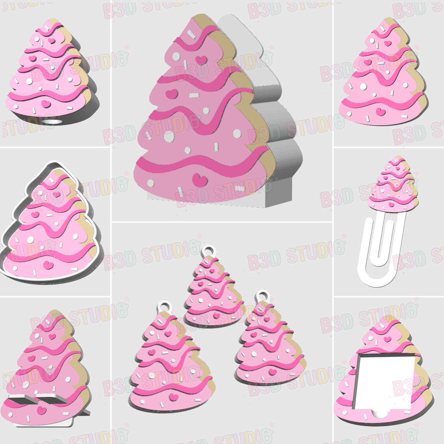 Christmas Tree Cake 3D Print File Bundle (STL & 3MF Digital Download)