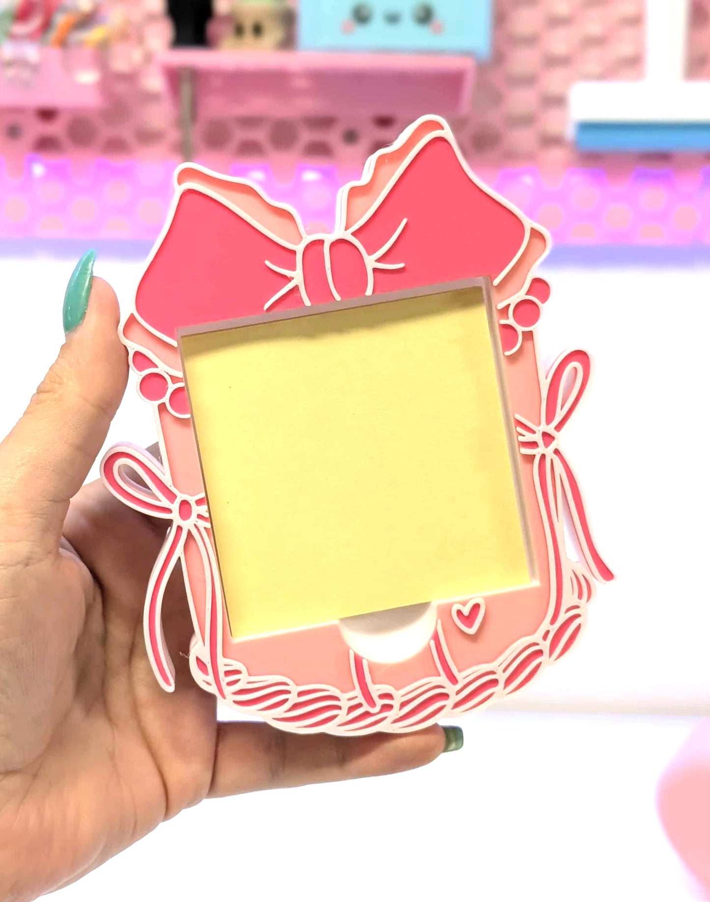Bow Cake Sticky Note Holder - STL & 3MF - Digital Download