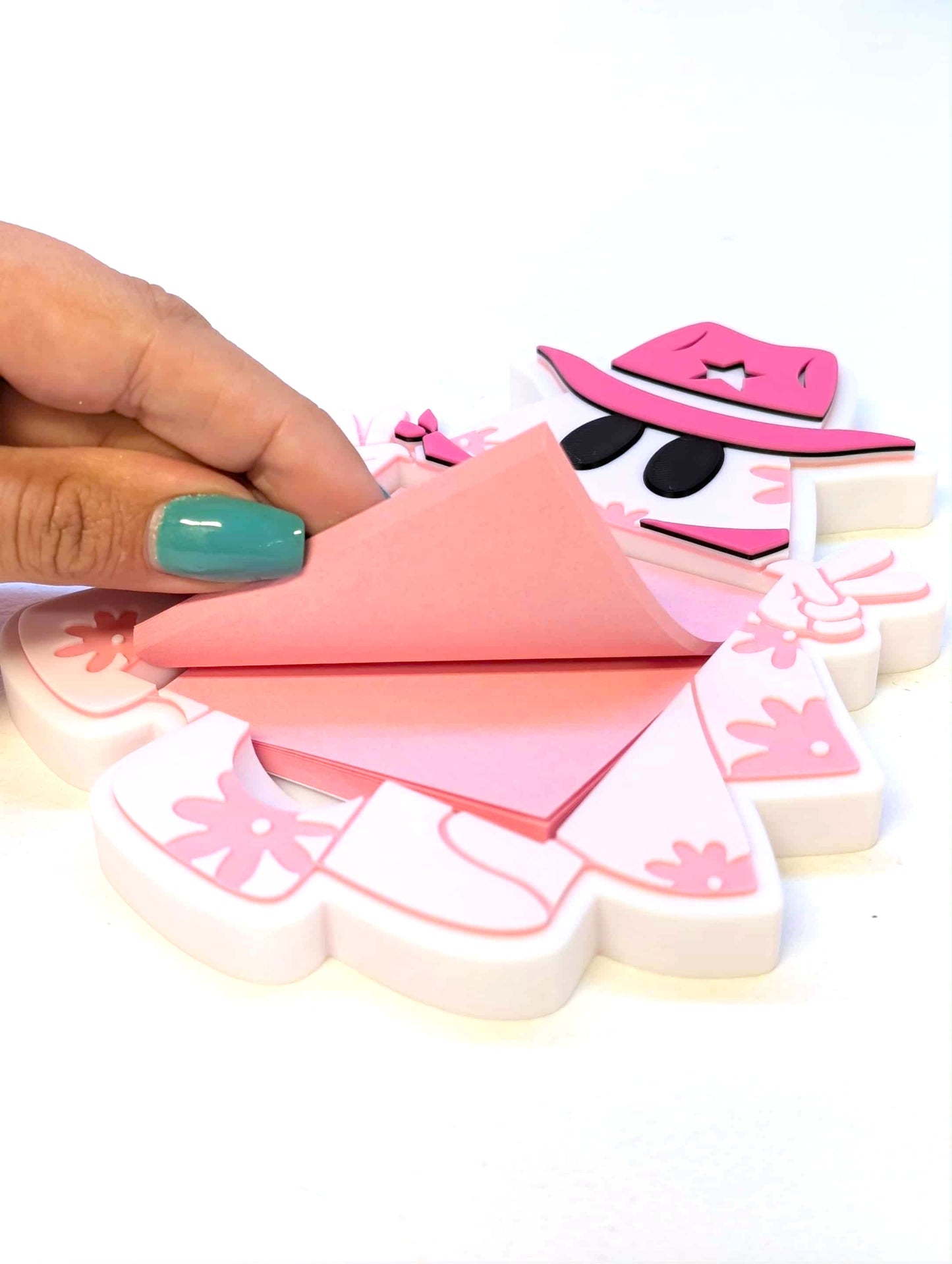 Cowboy Ghost Sticky Note Holder - STL & 3MF - Digital Download