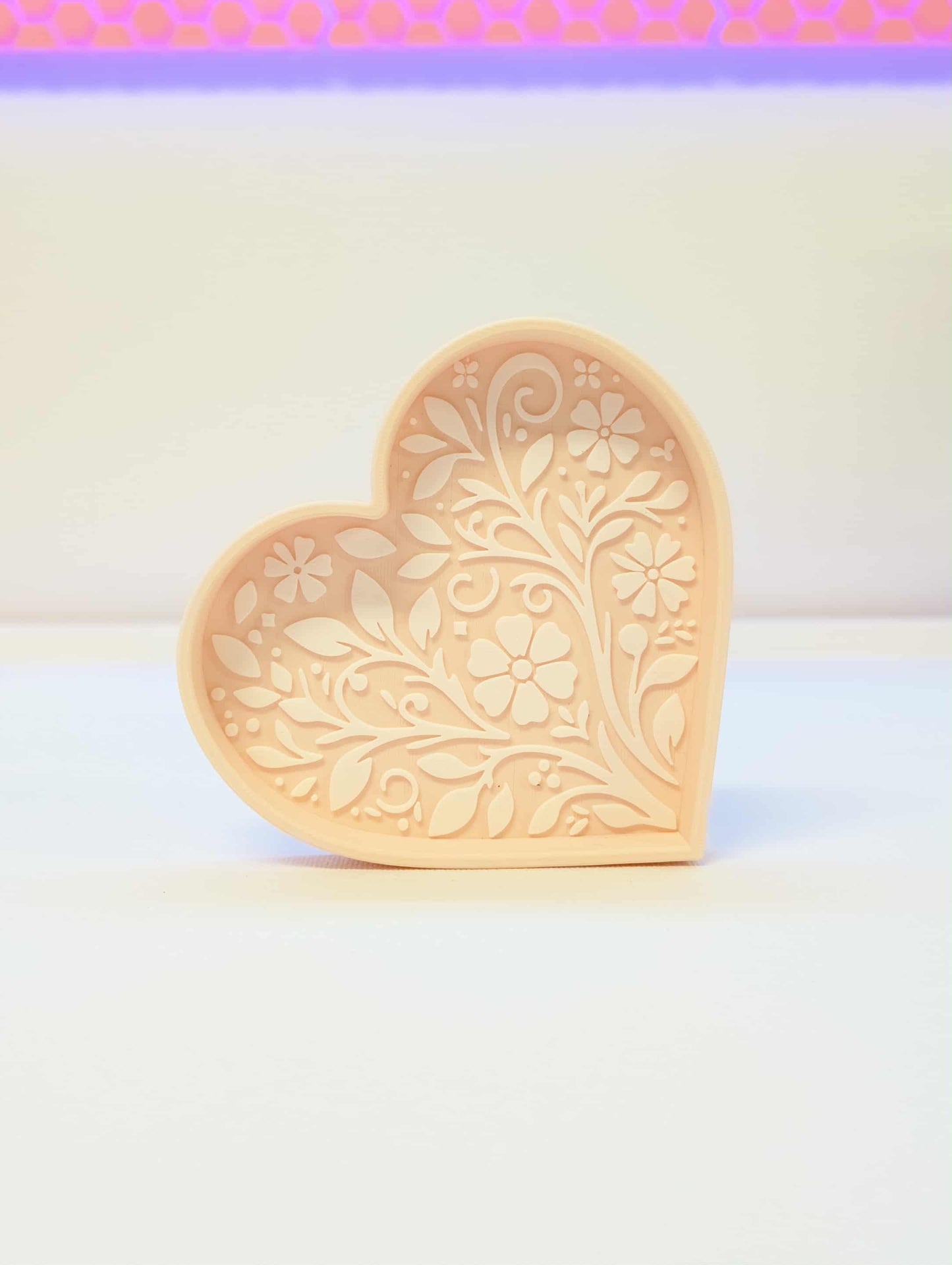 Heart Motif Trinket Dish 3D Print File – Desk Organization (Digital Download)