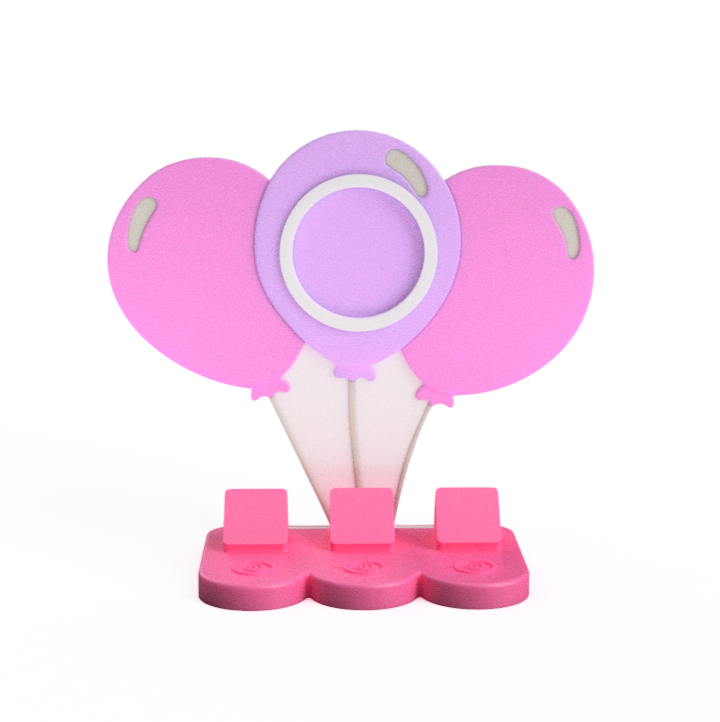 Digital Download - NFC Display Backing - Balloons Backing - Circle