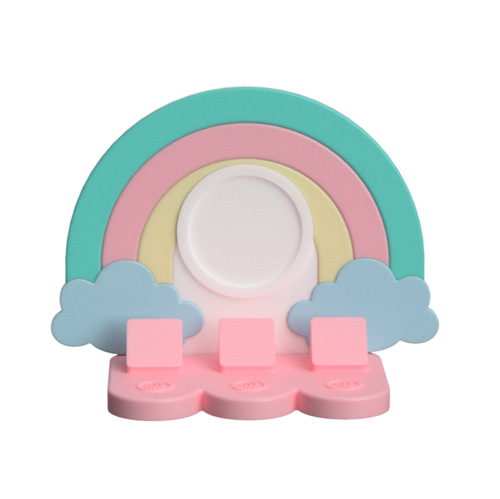 Digital Download - NFC Display Backing - Rainbow Backing - Circle