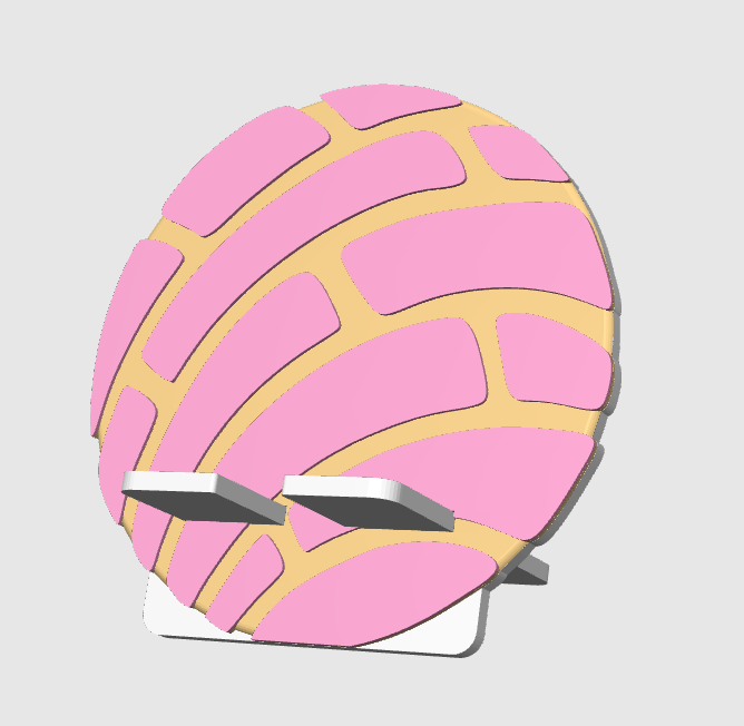 Circle Concha Phone Holder 3D Print File: Girly Desk Decor (STL/3MF Digital Download)