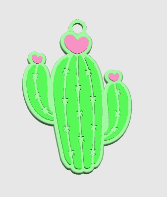 Heart Cactus 3D Print File Bundle | Pen Holder, Sticky Note Holders, Straw Toppers, Paper Clip, Embellishment | STL & 3MF Digital Download