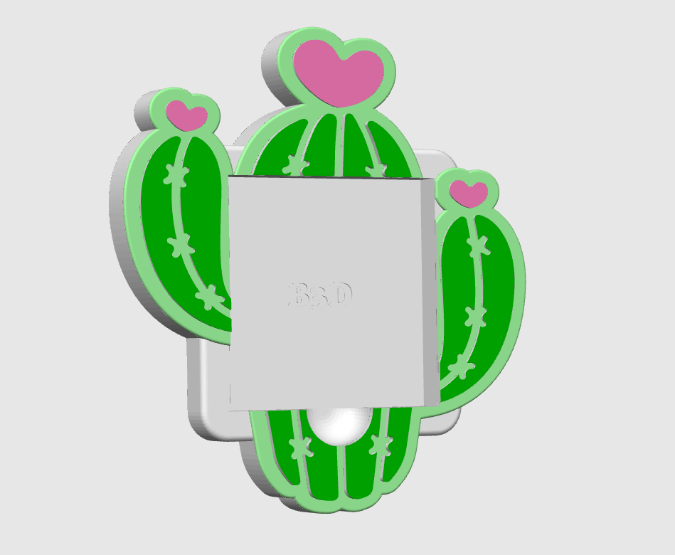 Heart Cactus 3D Print File Bundle | Pen Holder, Sticky Note Holders, Straw Toppers, Paper Clip, Embellishment | STL & 3MF Digital Download