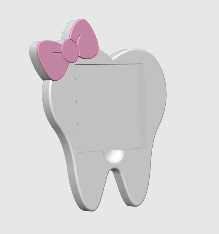 Bow Tooth Sticky Note Holder: Desk Organizer 3D Print File (STL & 3MF)