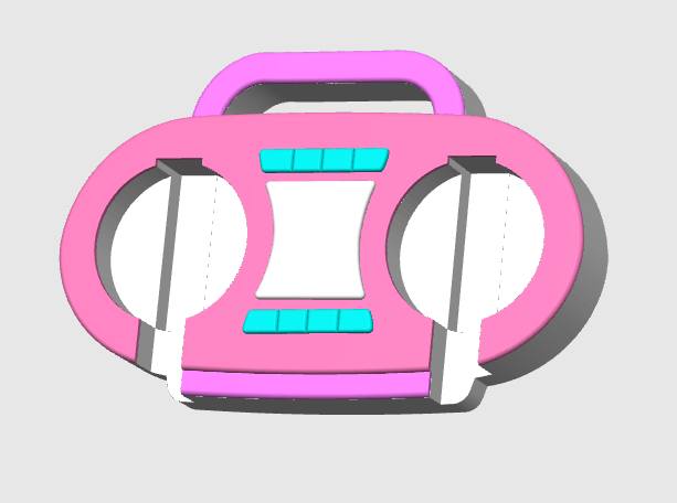 Digital Download - Retro Boombox Badge Reel Holder