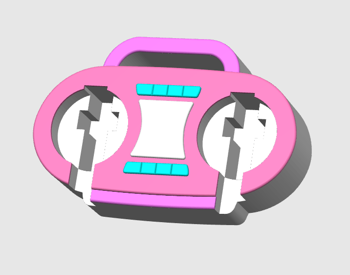 Digital Download - Retro Boombox Badge Reel Holder