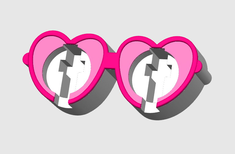 Digital Download - Heart Glasses Badge Reel Holder