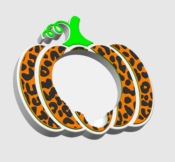 Leopard Print Pumpkin Round Sticky Note Holder - STL & 3MF - Digital Download