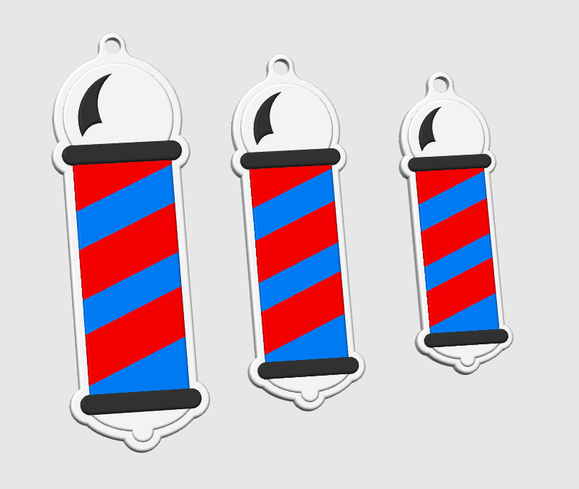 Digital Download - Barber Pole NFC Keychain
