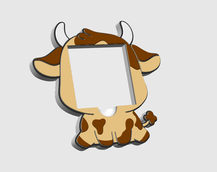 Cow Sticky Note Holder - STL & 3MF - Digital Download