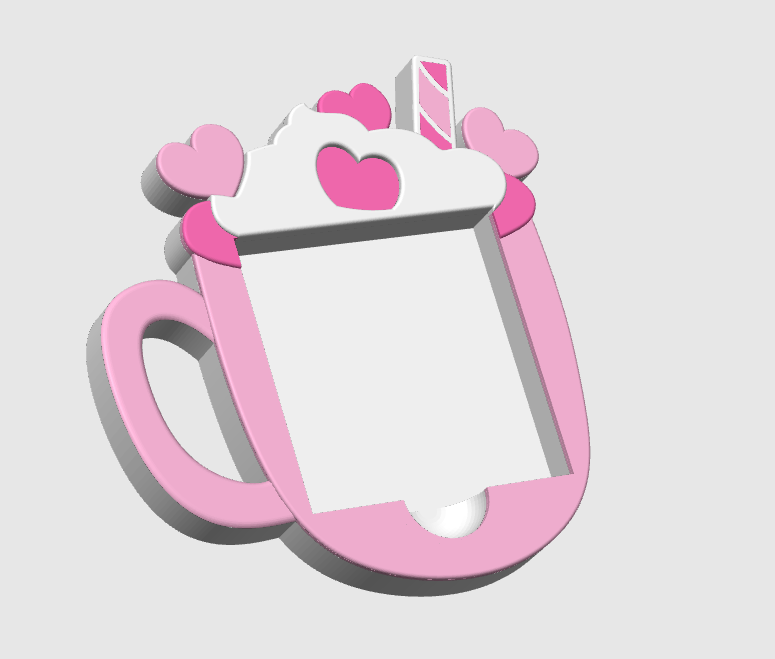 Cute Coffee Sticky Note Holder - STL & 3MF - Digital Download