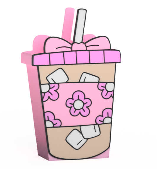 Digital Download - Iced Coffee Pen Holder STL & 3MF File