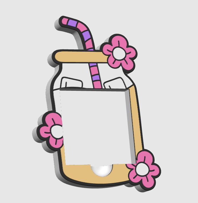 Glass Can Sticky Note Holder - STL & 3MF - Digital Download
