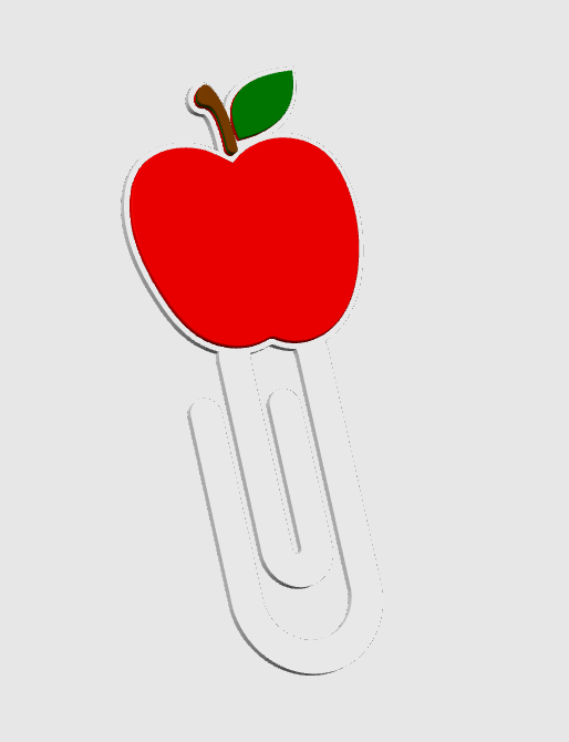 Apple 3D Print File Bundle | Pen Holder, Sticky Note Holders, Straw Toppers, Paper Clip | STL & 3MF Digital Download
