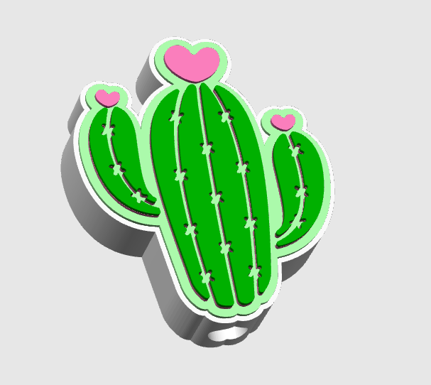 Heart Cactus 3D Print File Bundle | Pen Holder, Sticky Note Holders, Straw Toppers, Paper Clip, Embellishment | STL & 3MF Digital Download
