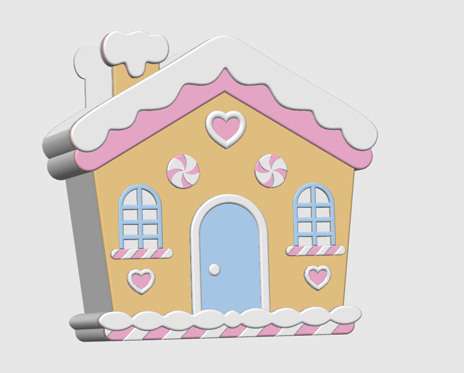 Gingerbread House Pen Holder: 3D Print STL & 3MF File (Digital Download)