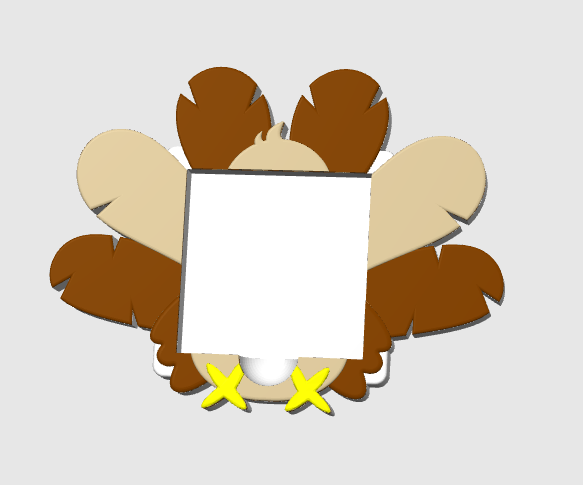 Turkey Sticky Note Holder: 3D Print File (STL/3MF Digital Download)
