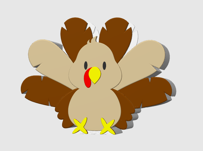 Turkey Pen Holder: 3D Print STL & 3MF File (Digital Download)