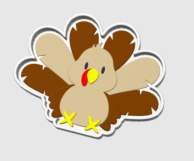 Turkey Trinket Dish STL & 3MF File – 3D Print File – Cute Desk Organization – Digital Download