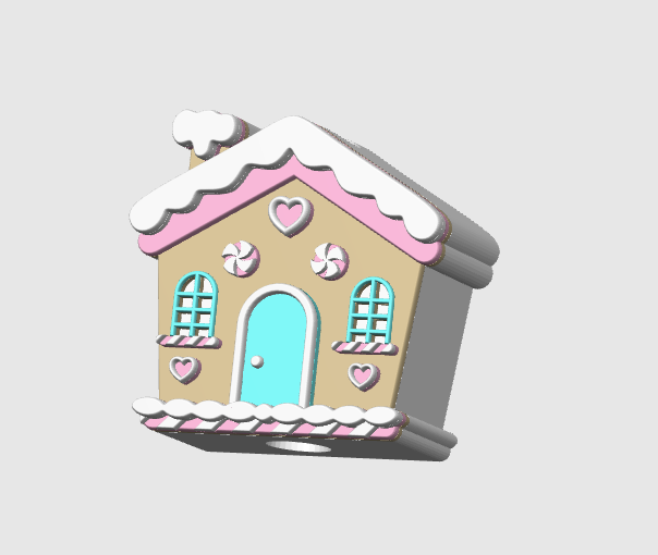 Gingerbread House Straw Topper 3D Print File (STL & 3MF Digital Download) 8mm + 10mm Sizes