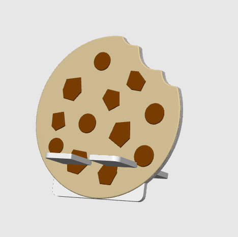 Cookie Phone Holder 3D Print File: Fun Desk Decor (STL/3MF Digital Download)