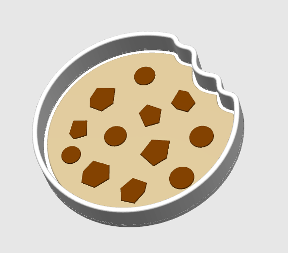 Cookie Trinket Dish STL File – 3D Print Desk Organizer (Digital Download)