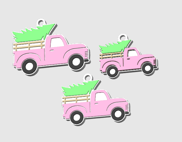 Farm Truck NFC Keychain STL/3MF Digital File Download