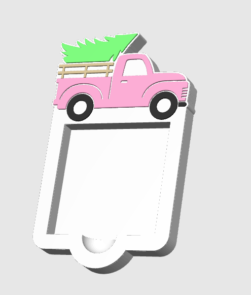 Farm Truck Sticky Note Holder: 3D Print File (STL/3MF Digital Download)