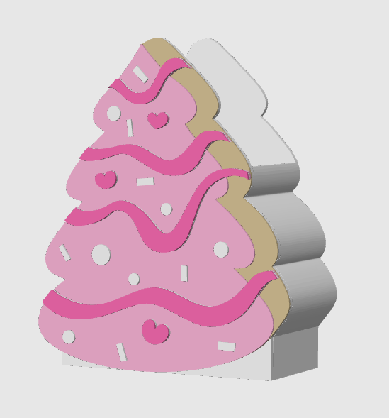 Christmas Tree Cake Pen Holder: 3D Print STL & 3MF File (Digital Download)