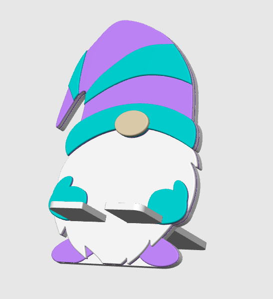 Gnome Phone Holder 3D Print File: Fun Desk Decor (STL/3MF Digital Download)
