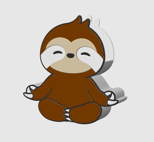 Sloth Pen Holder: 3D Print STL & 3MF File (Digital Download)