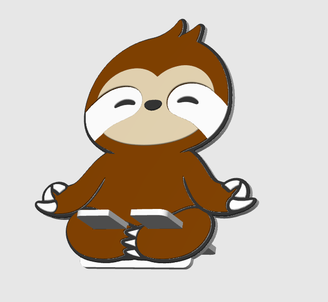 Sloth Phone Holder 3D Print File: Fun Desk Decor (STL/3MF Digital Download)