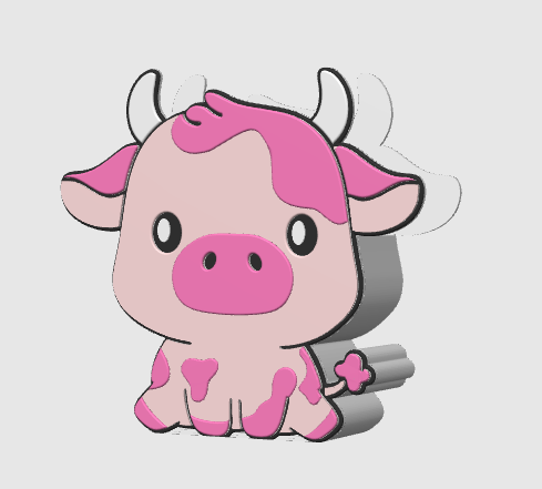 Cow Pen Holder: 3D Print STL & 3MF File (Digital Download)