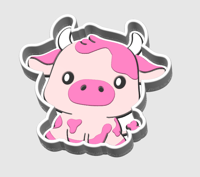 Cow Trinket Dish 3D Print File – STL/3MF Desk Organization (Digital Download)