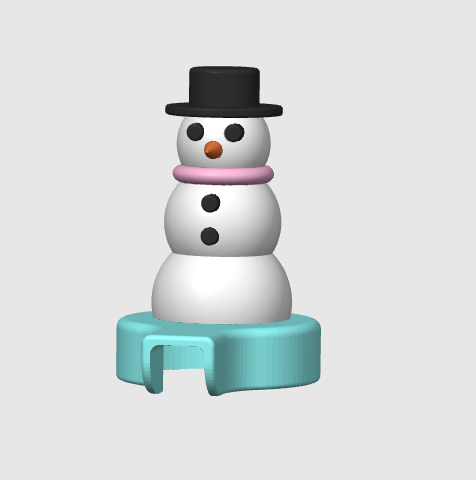 Snowman Soap Topper: 3D Print STL & 3MF File Gift (Digital Download)