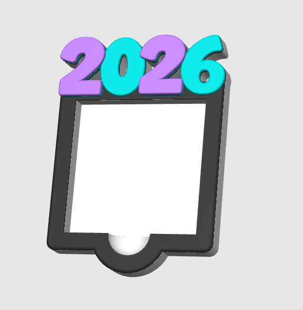 New Year 2026 Sticky Note Holder: Desk Organizer 3D Print File (STL & 3MF)
