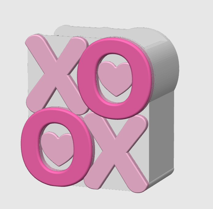 XO Hugs and Kisses Pen Holder: 3D Print STL & 3MF File (Digital Download)
