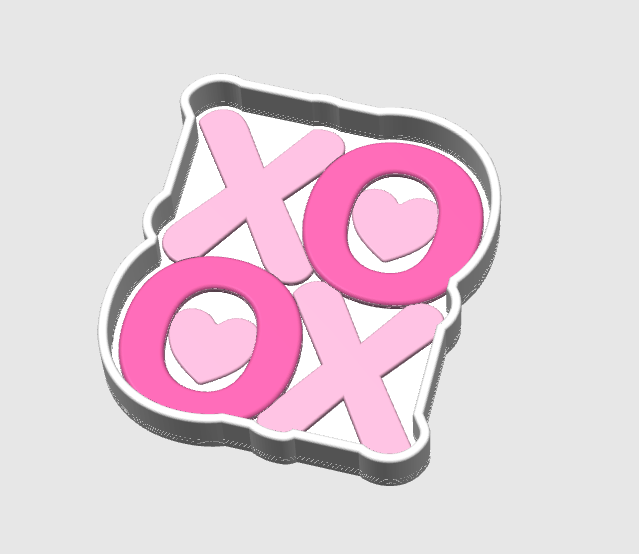 XO Hugs and Kisses Trinket Dish 3D Print File – STL 3MF (Digital Download)