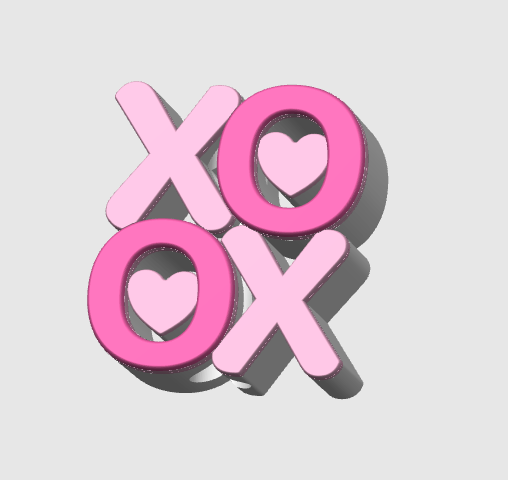 XO Hugs and Kisses Straw Topper 3D Print File (STL & 3MF Digital Download) 8mm + 10mm Sizes