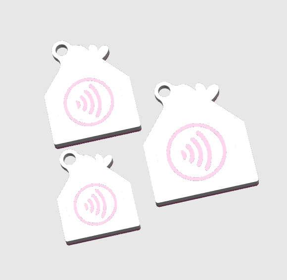 Love Letter NFC Keychain STL & 3MF File: 3D Print Digital Download