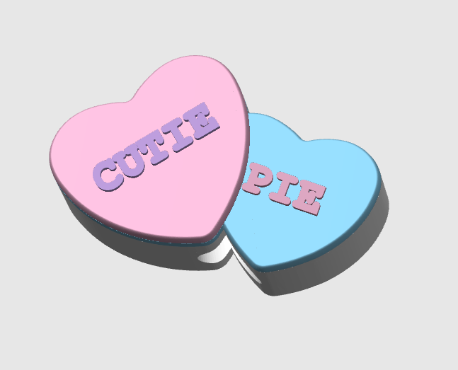 Candy Heart Straw Topper 3D Print File (STL & 3MF Digital Download) 8mm + 10mm Sizes