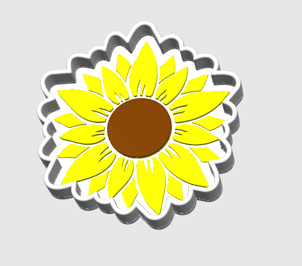 Sunflower Trinket Dish STL & 3MF 3D Print File – Desk Organization (Digital Download)